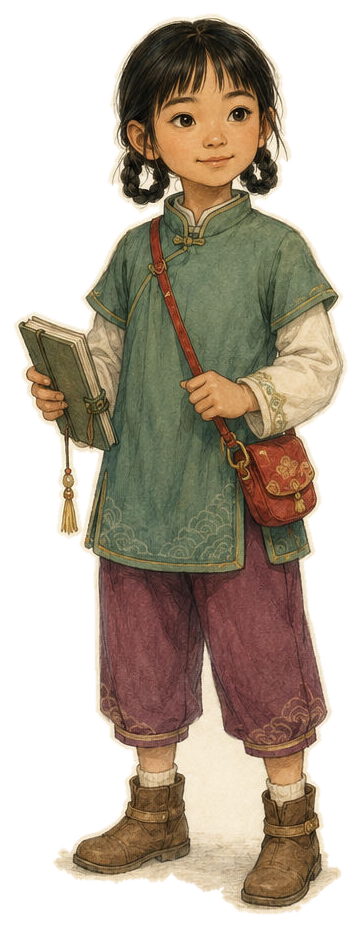 Official full-body illustration of Mei Chen