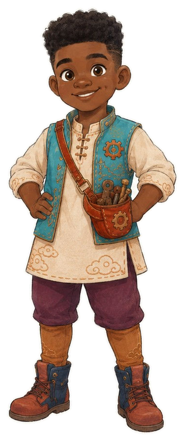 Official full-body illustration of Malik Okafor