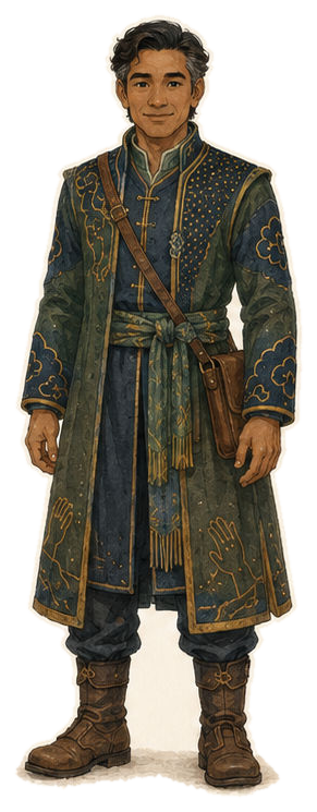 Official full-body illustration of Gabriel Bennett